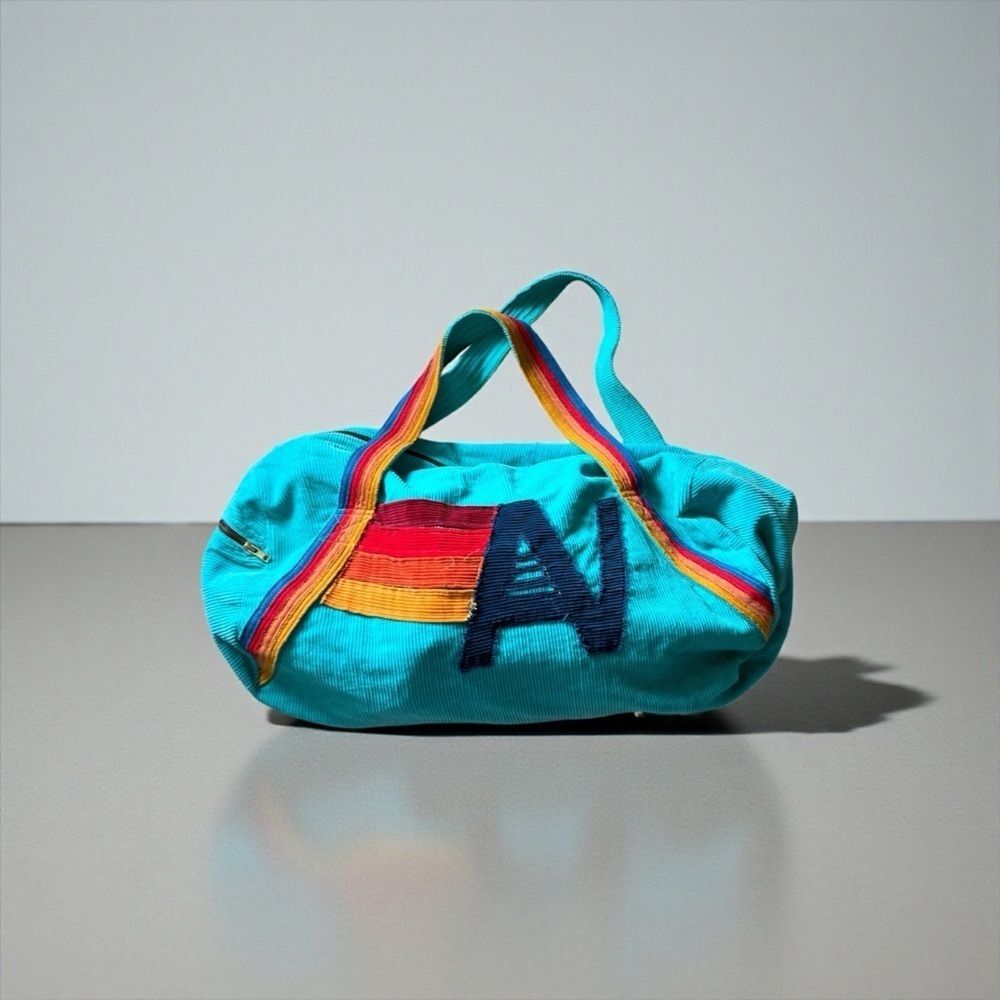 RARE Vintage Aviator Nation Teal Duffel Bag